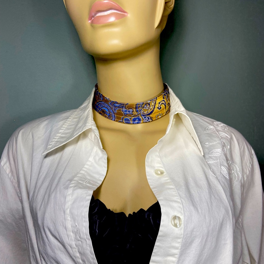 One of a kind, Handmade, Upcycled Silk Mens Tie sexy choker